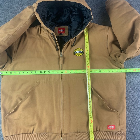 DICKIES Mens Full Zip Canvas Quilted Lined Heavy  Work Jacket Size 2XL Camel - Picture 4 of 10